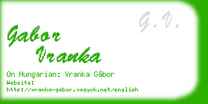 gabor vranka business card